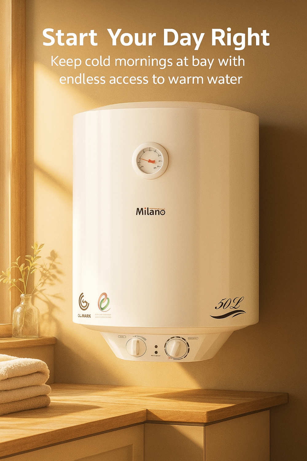 Milano Water Heater 50L Vertical FWH-50-15F