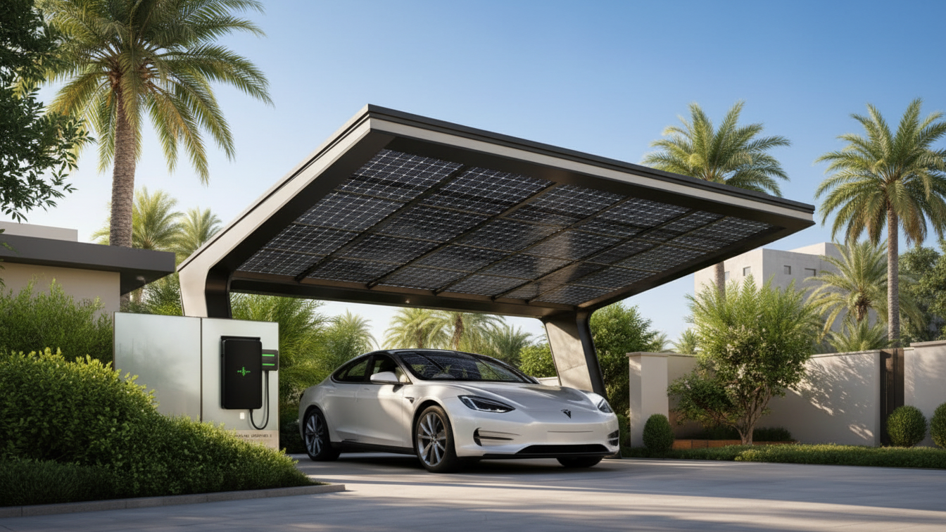 Eig Neo Solar Ev Carport Uae Turn Parking To Power